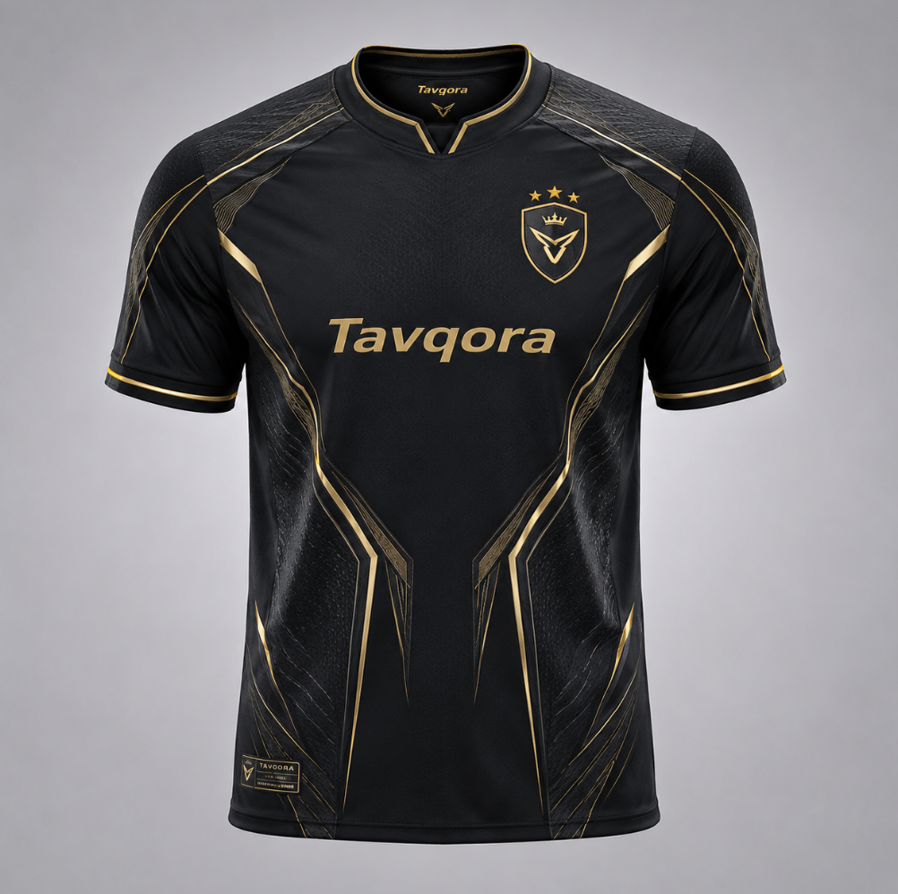 Tavqora pustende premium fotball-T-skjorte